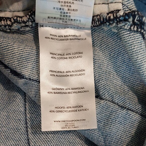 One Teaspoon Designer Light Blue Denim Mini Skirt Women's Size 28 - Picture 13 of 13